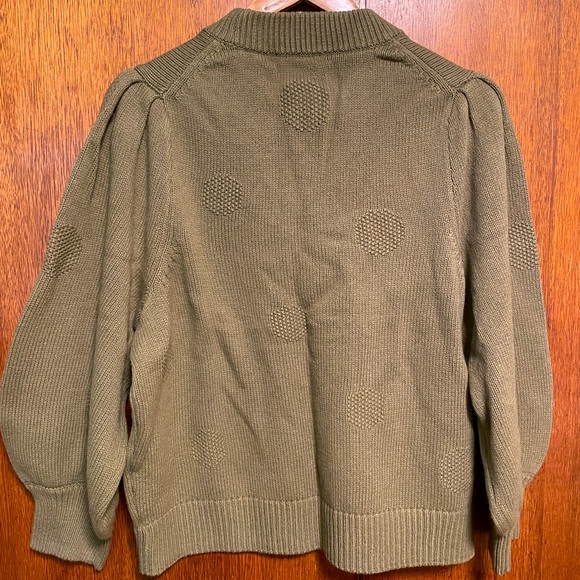 Madewell NWT Dotted Eaton sweater cotton-merino wool XXL sage green - Picture 6 of 8